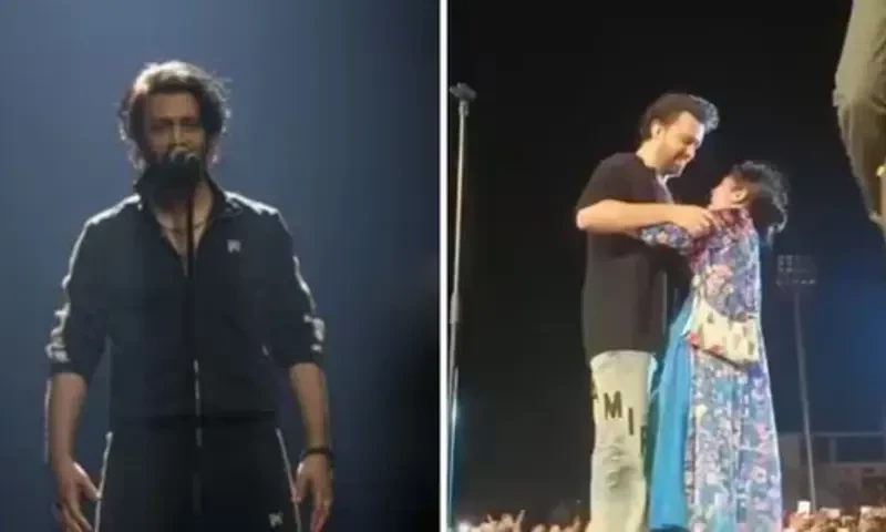 Atif Aslam fan hug