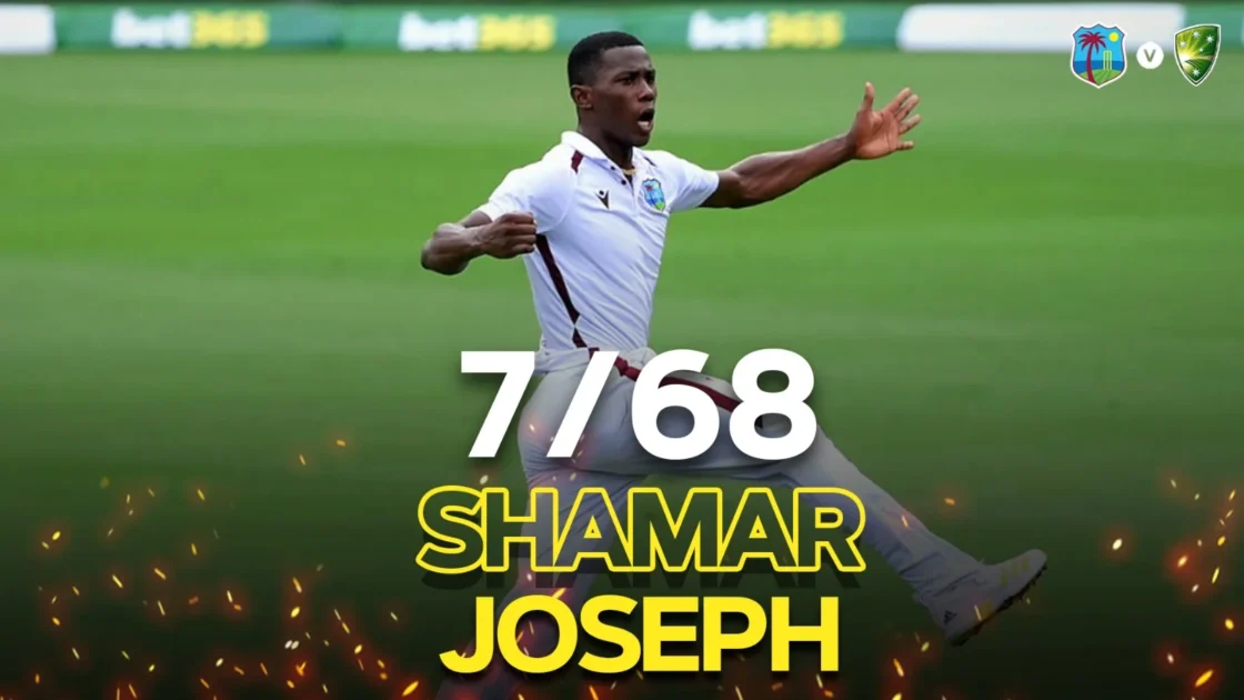 shamar jozaf ki bowling aus ko 27 sal bad shiksat