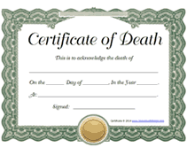 death certificate ki fee b barha di gai